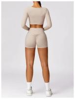 Conjunto de Yoga de 2 Piezas Traje Deportivo para Mujer Pantalones de Yoga con Manga Larga - details 15