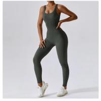 Ropa de baile de yoga de una pieza sin costuras para mujer Mono ajustado acanalado - details 6