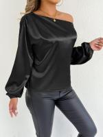 Blusa de satén de color blanco de manga larga, nueva camisa de verano para mujer - details 19