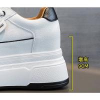 Zapatos de cuero genuino de vaca de 9cm Plataforma de zapatillas para mujer, tacones altos, estables para correr - details 30