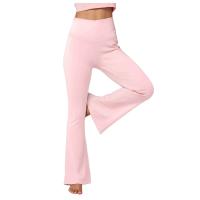 Malla, Tiro Bo Camping Yoga Malla Usada Con Corte De Bota, Pantalones De Entrenamiento Cómodos Para Mujer, Rosa Informal - details 5