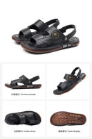 Sandalias de Cuero de Látex para Hombres en Verano Suela Antideslizante Transpirable de Doble Propósito - details 15