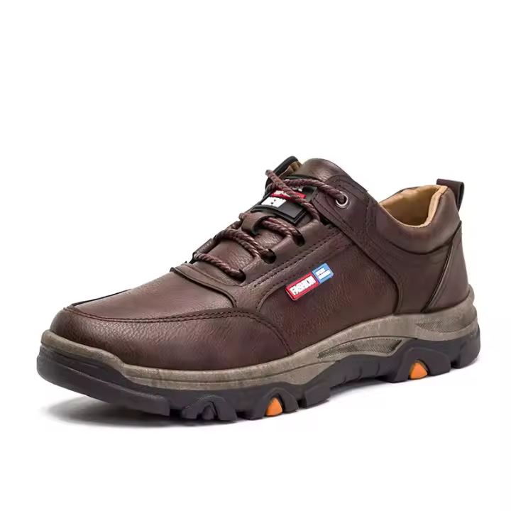 Zapatos informales retro transpirables para hombre, cordones, carretera, marrón, primavera, a la moda - 1