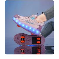 Zapatos De Patinaje Para Niños Y Niñas Con Rodillos Lanterneros Transpirables Tallas Ajustables Para Interior Y Exterior - details 16