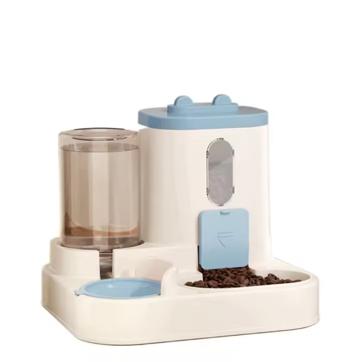 Alimentador automático de agua para gatos, separación en seco y húmedo con fuente de agua, dispensador de agua para mascotas, gran capacidad, desmontable - 1
