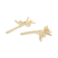 Perlas de latón de alta calidad con baño de oro de 18K, media perforación, para conectar dijes, tapas de perlas, accesorios para la fabricación de joyería DIY para mujeres - details 42