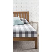 Cama de Metal Acero y Madera Maciza Suzanne de 18cm Somier de Láminas de Madera Fácil Montaje - details 11