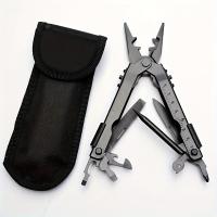 [Alicates multiherramienta 13 en 1] Alicates multiherramienta compactos 13 en 1 - Herramienta plegable portátil de acero inoxidable - Kit de supervivencia al aire libre, camping, pesca, caza con bolsa de transporte - details 0
