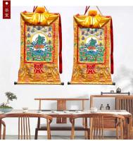Xizang Buddha Home Presenting Thangka Pintura decorativa para sala de estar enmarcada a mano 21 Tara grande - details 4