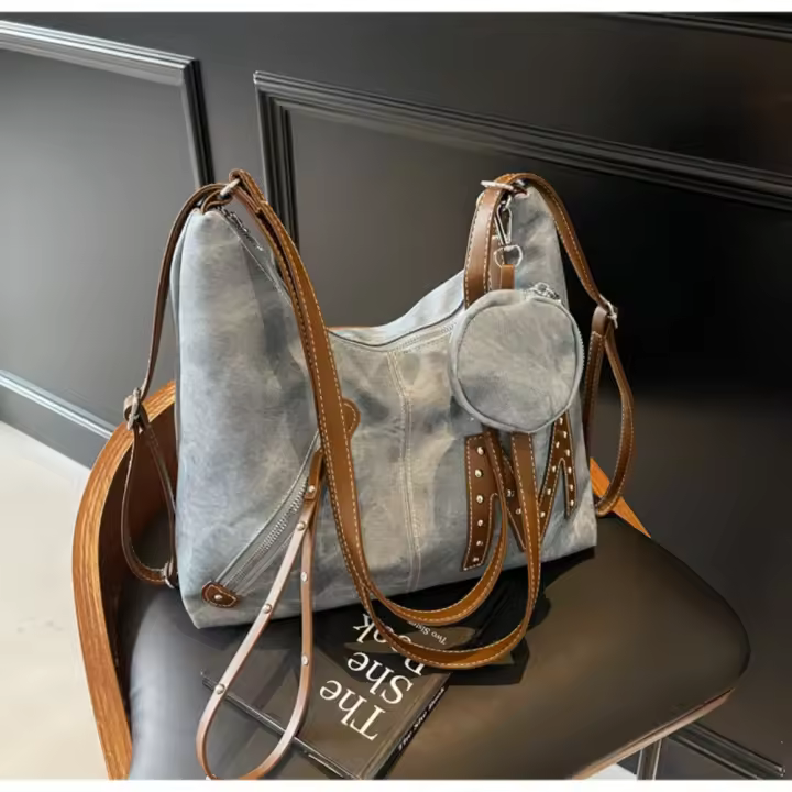 Bolso de mano de gran capacidad para mujer 2025 nuevo bolso de mensajero de hombro versátil casual mochila de moda multifuncional - 1
