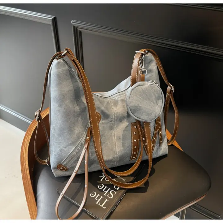 Bolso de mano de gran capacidad para mujer 2025 nuevo bolso de mensajero de hombro versátil casual mochila de moda multifuncional - 1