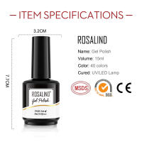 ROSALIND-Juego de manicura de Gel UV, herramientas con removedor rápido mágico, aceite para el cuidado de las uñas, Base mate, Kits de capa superior, 15ML - details 2