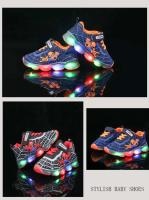 2025 primavera y otoño nuevos zapatos transpirables para niños con diseño de dibujos animados, zapatos deportivos de malla luminosa LED para niños - details 4