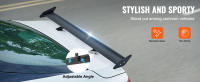 SucceBuy Alerón de coche de 43,3 pulgadas, ala trasera de aluminio ajustable universal para carreras BGW/JDM Drift, diseño negro elegante - details 3