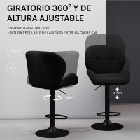 Sillas de Bar Taburete Regulables en Altura Design de Resalto con Cojín de Terciopelo - details 57