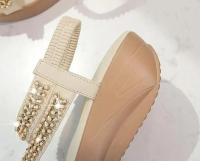 Sandalias con plataforma y diamantes de imitación para mujer - details 2