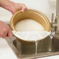 Escurridor de arroz de cocina con mango, herramientas de colador, lavado multifuncional, tamiz de agitación, resistente al desgaste, lavadora de arroz, cocina - details 4