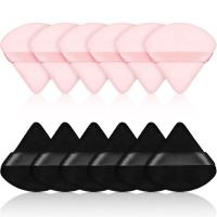 12 piezas de esponja de maquillaje triangular reutilizable, lavable y suave para base, polvo y cuerpo - details 0