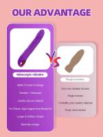 Consolador vibrador de empuje 2 en 1, vibrador femenino para punto G, consoladores anales de silicona suave, Juguetes sexuales con 10 vibraciones, 3 modos de empuje - details 6