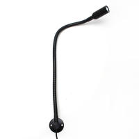 Lámpara LED de lectura de mesita de noche, luz de cuello de cisne largo, DC5V, USB, L40cm, CNC, con interruptor, negra, plateada, 4000K, para reparación de trabajo - details 9