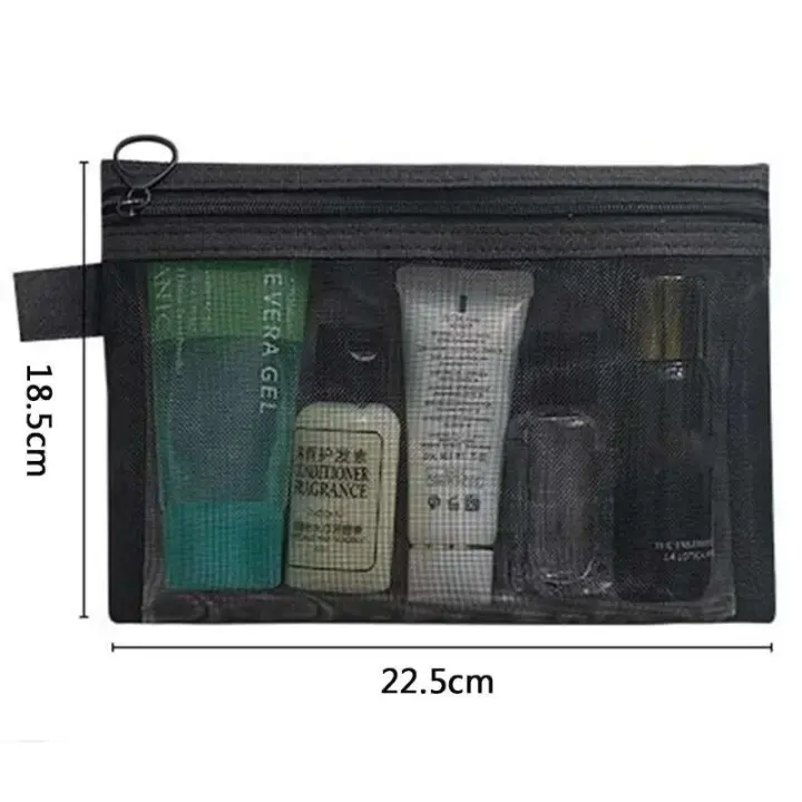 Estuche De Viaje para brochas de maquillaje, neceser cosmético, organizador para hombres y mujeres, herramientas, Kit Dopp de malla, bolsa, accesorios de almacenamiento de lavado - 1