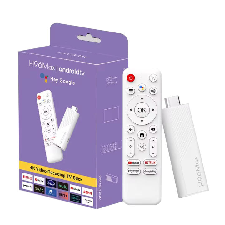 H96 MAX H313 Mini TV Stick Android 14 Smart TV Box Android14 2GB 16GB 8GB Wifi6 BT 4K HD Reproductor Multimedia con Control por Voz de Google