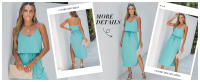 pool blue slit midi dress summer dress