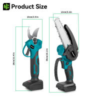 NEWBENY-sierra eléctrica sin escobillas de 6 pulgadas + juego de tijeras de podar eléctricas de 30mm, herramientas inalámbricas para carpintería de jardín para batería de 18V - details 2