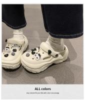 Sandalias nuevas DIY 2024, zuecos de dibujos animados, mules para mujer, plataforma de 7 cm, pantuflas de playa, con agujeros, zapatos de jardín para estudiantes y niñas - details 1