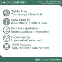 Protector de colchón impermeable, 100% Poliéster, microfibra, protector de colchón de esponja suave con esquinas - details 3