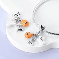 Colgante Charm Bead Plata de Ley 925 Halloween Tombstone Calabaza Fantasma Colgantes Pulsera Original para Fabricación de Joyas Regalo del Día de San Valentín - details 2