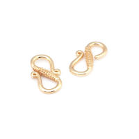Cierre de latón color oro de 18K en forma de S y M para pulseras y collares, suministros para la fabricación de joyería, accesorios para bricolaje. - details 1