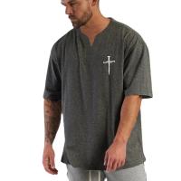 Camisetas Casuales de Hip Hop para Hombres Manga Corta, Algodón, Impermeable, Uso en Gimnasio, Bodybuilding Instrucciones de Cuidado de la Tela, Hechas en China - details 5
