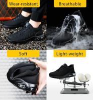 Zapatos de seguridad para hombres y mujeres, calzado deportivo de trabajo transpirable, zapatos con punta de acero, zapatos de protección de seguridad resistentes a pinchazos - details 7