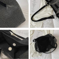 Bolso de Mano de Cuero PU de Gran Capacidad para Mujer Diseño de Lujo con Piedras Preciosas Bolso de Compras de Moda con Mango Superior - details 17