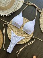 Conjunto de Bikini Halter de Color Sólido RUOTONSEPT Traje de Baño de Estilo Brasileño para Mujeres - details 32