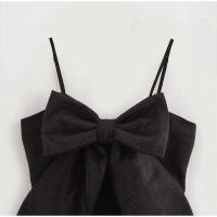 Top de Lentejuelas Elegante con Lazo Grande Top de Tanque sin Espalda con Cremallera para Mujeres - details 4
