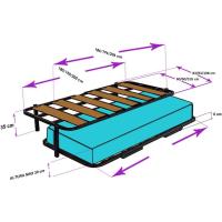 24 Cama Nido con 2 somieres Estructura Reforzada Doble Barra Superior + Patas, Acero, 90x190 cm - details 4