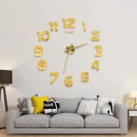 Reloj de pared con espejo acrílico de Número Romano grande 2D/3D, pegatina de moda DIY, relojes de cuarzo, decoración del hogar, pegatinas para el salón - details 14