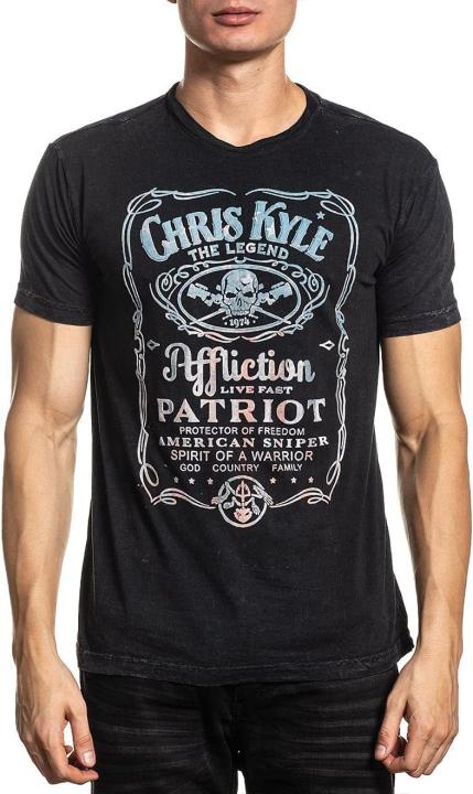 Camiseta de afliction para hombre, camisa de francotirador americano, ropa para hombre