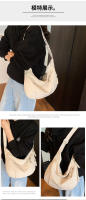 Bolso cruzado minimalista de gran capacidad para mujer, bolso pequeño de hombro para estudiante, bolso de dumplings versátil, nuevo estilo - details 24