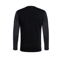 Camiseta de Estilo Vintage para Hombres CASUMANL Cuello Redondo Largo Camiseta Negro y Gris - details 5