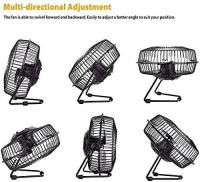 Ventilador silencioso de escritorio USB, Negro, Mini, portátil para Oficina o en casa - details 4