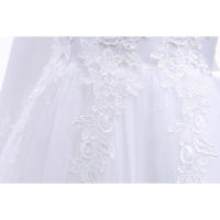 Vestido de noche para niñas con falda abullonada de malla con bordado de estilo nuevo para niños - details 16