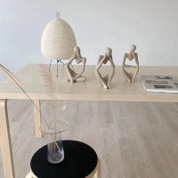 Estatuas abstractas de The Thinker, esculturas de Color arena, estatuilla de Yoga, decoración nórdica para sala de estar, decoración del hogar, adornos de escritorio Maison - details 7