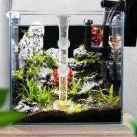 Plato de tubo alimentador de acuario de vidrio transparente con ventosas, cuenco alimentador de alimento para peces, tubo de alimentación para peces de 20-45cm - details 4