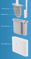 Cepillo De Inodoro Colgante Con Soporte Largo Cepillo De Limpieza De Baño Con Pincel Suave Y Silicone Accesorios De Baño Ecológicos - details 7