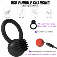 Anillo vibrador de 10 frecuencias para hombre, Juguetes sexuales retardadores de eyaculación, anillos de pareja, juguete - details 10