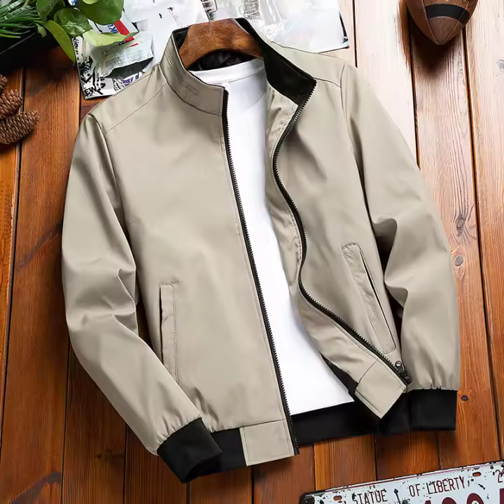 Chaquetas ligeras para hombre, chaquetas de negocios con cuello levantado, cortavientos para exteriores, senderismo, ropa de golf - 1