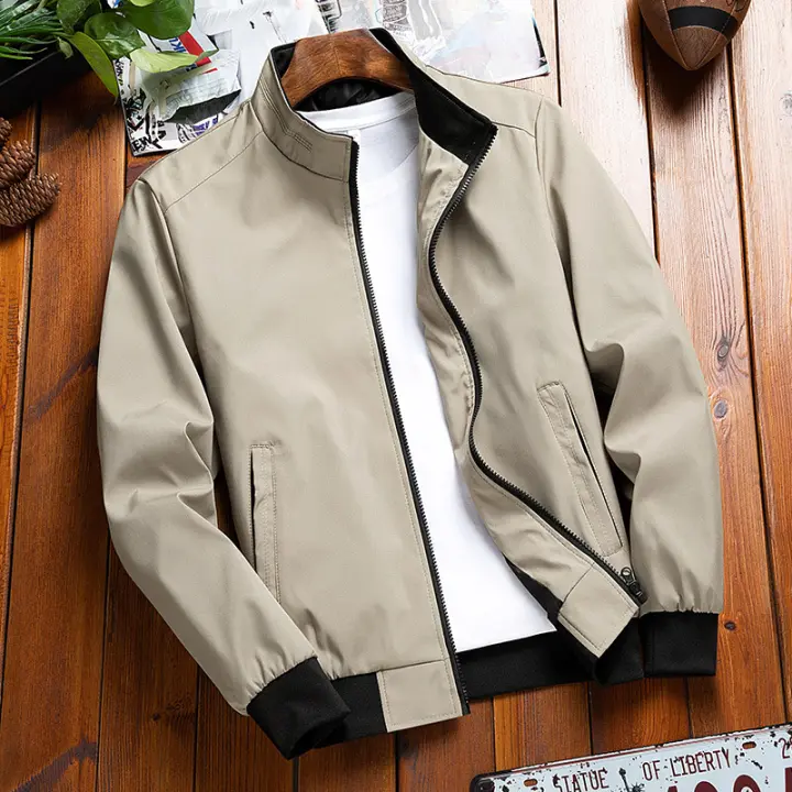 Chaquetas ligeras para hombre, chaquetas de negocios con cuello levantado, cortavientos para exteriores, senderismo, ropa de golf - 1
